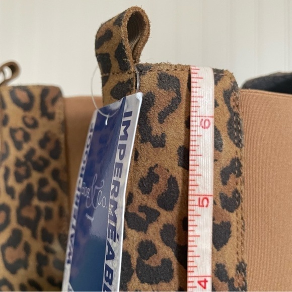 NWT Bos & Co. RECAP Waterproof Faux Leopard Leather Chelsea Boots *Portugal* - Picture 7 of 15